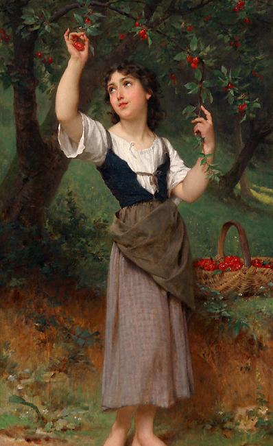 Emile Munier The Cherry Tree oil painting image